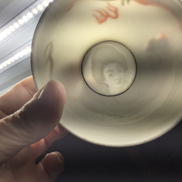 Japanese Dragonware Moriage Kutani Gold Tea Set 20 pcs Lithophane Cups - Picture 7 of 11